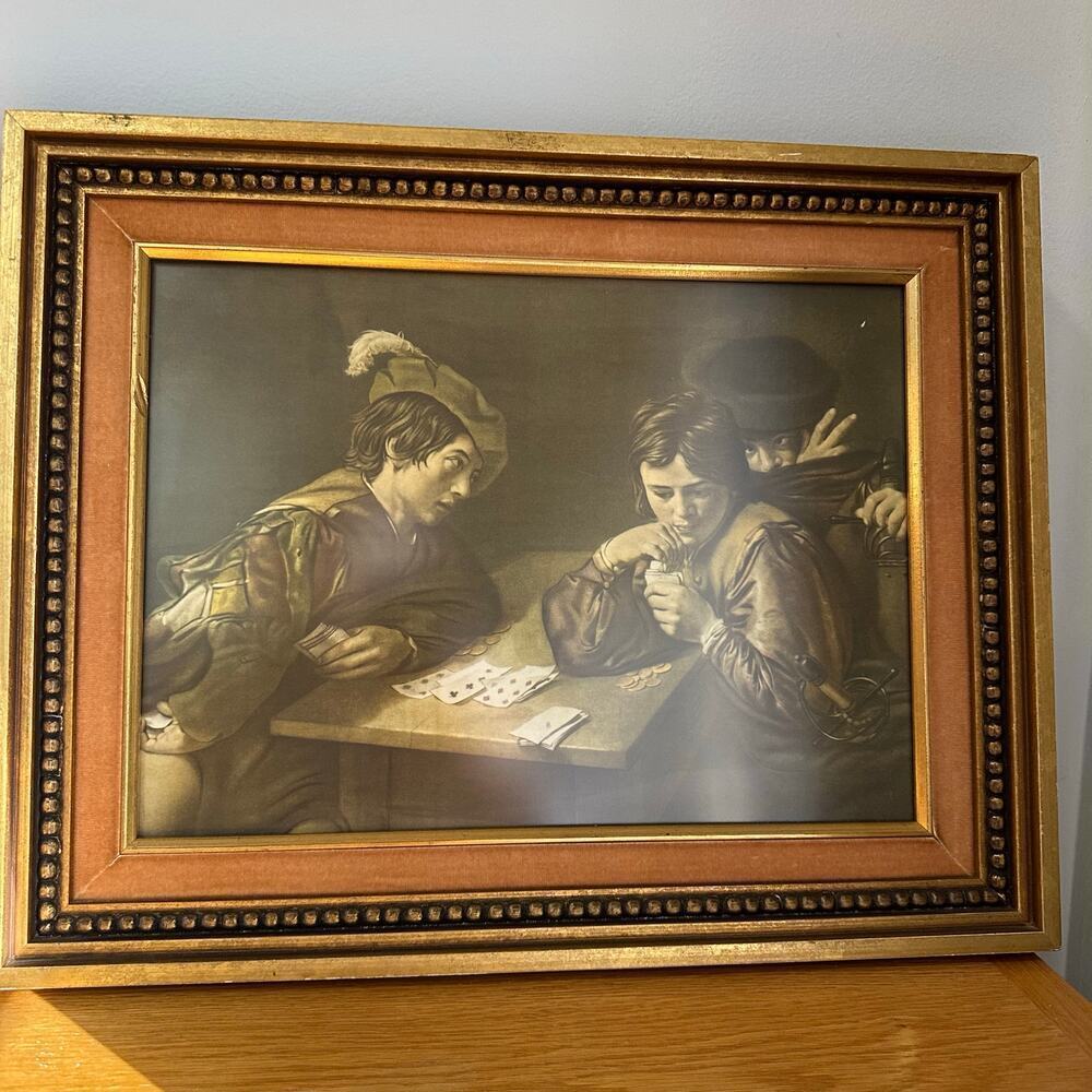 Valentine De Boulogne The Counterfeiters Framed Art Baroque Art Print Vintage